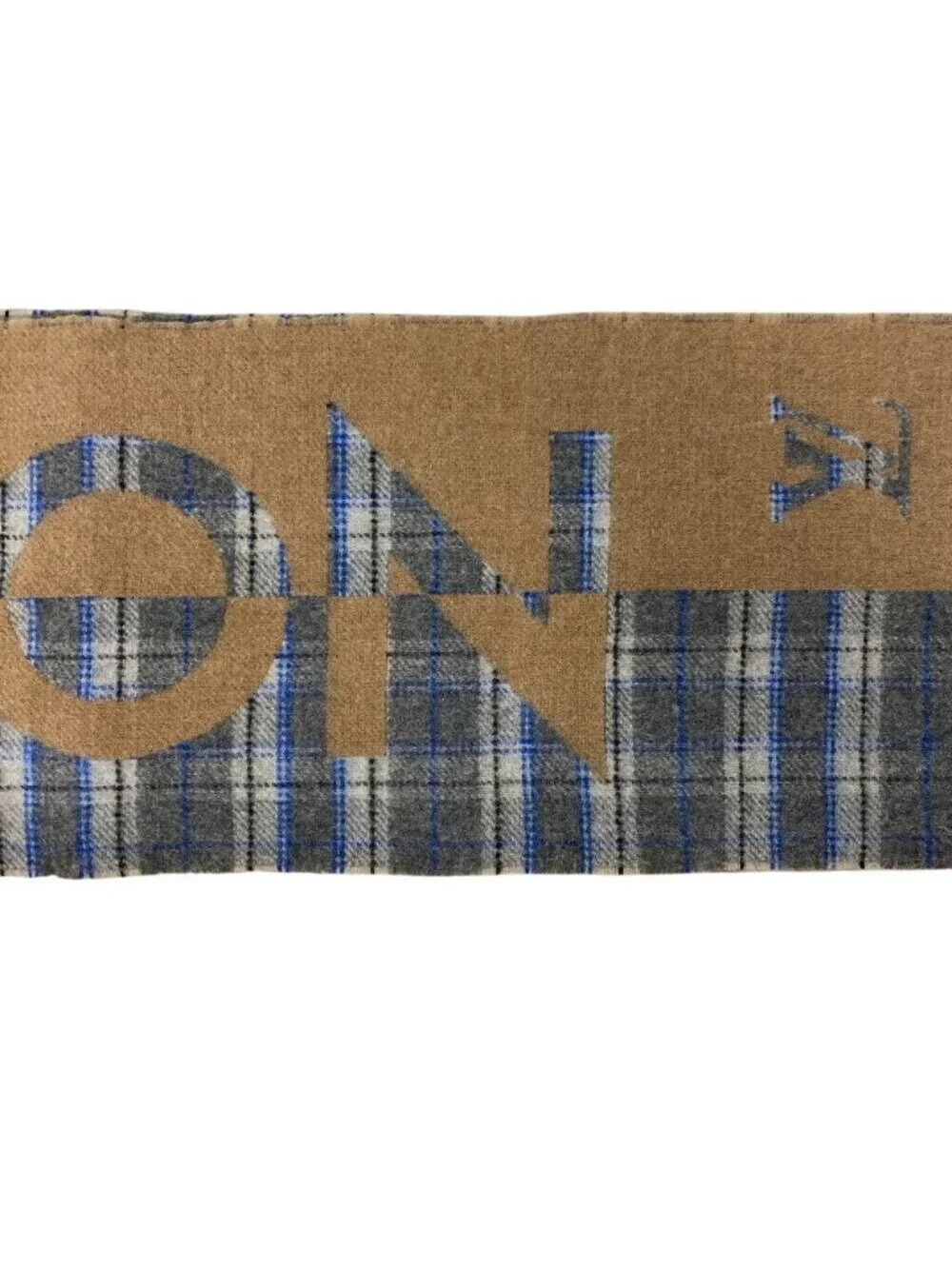 Louis Vuitton Check with Echarpe Cashmere Scarf Beige